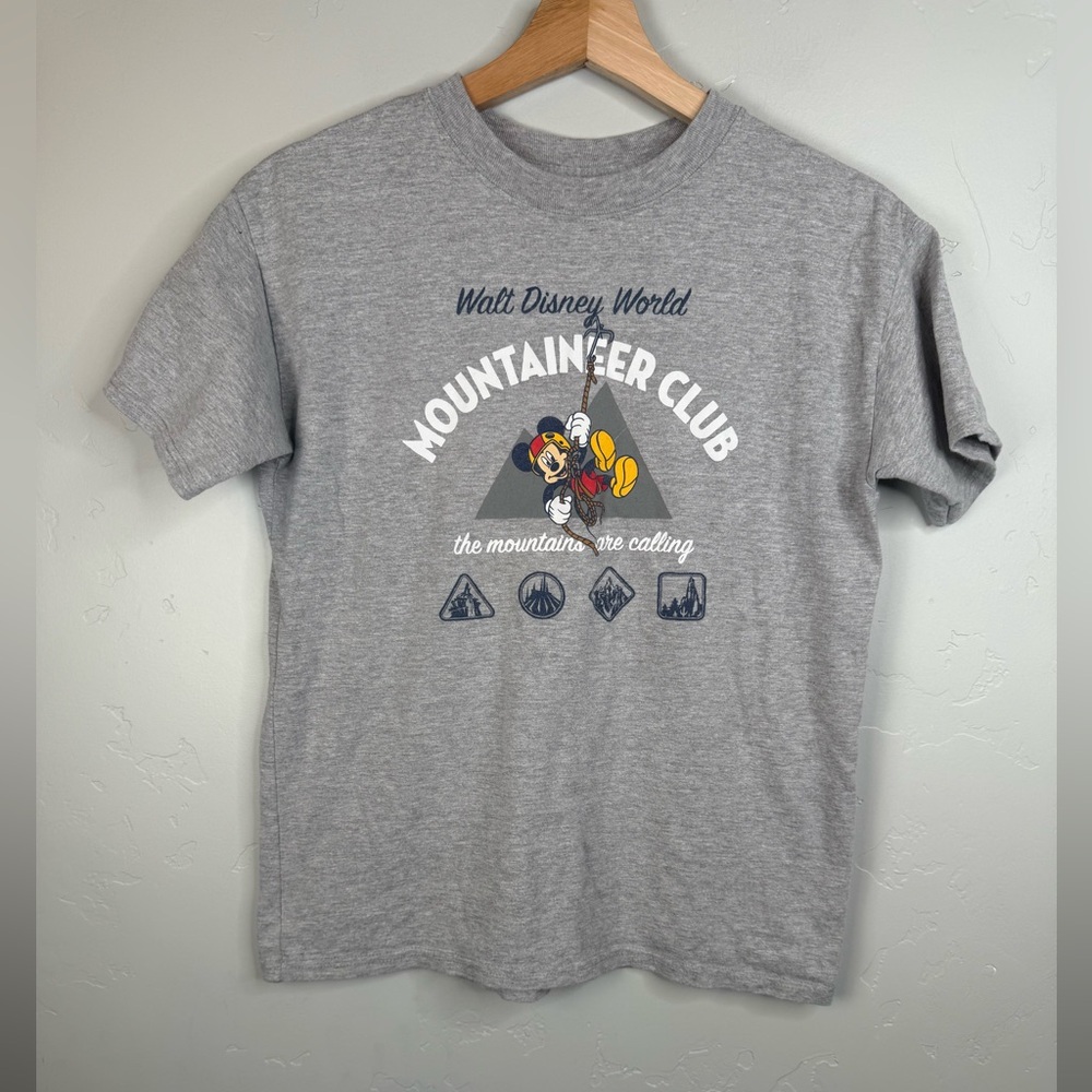Walt Disney World Mountaineer Club 4 Icon Ride Mickey Mouse T-Shirt Large